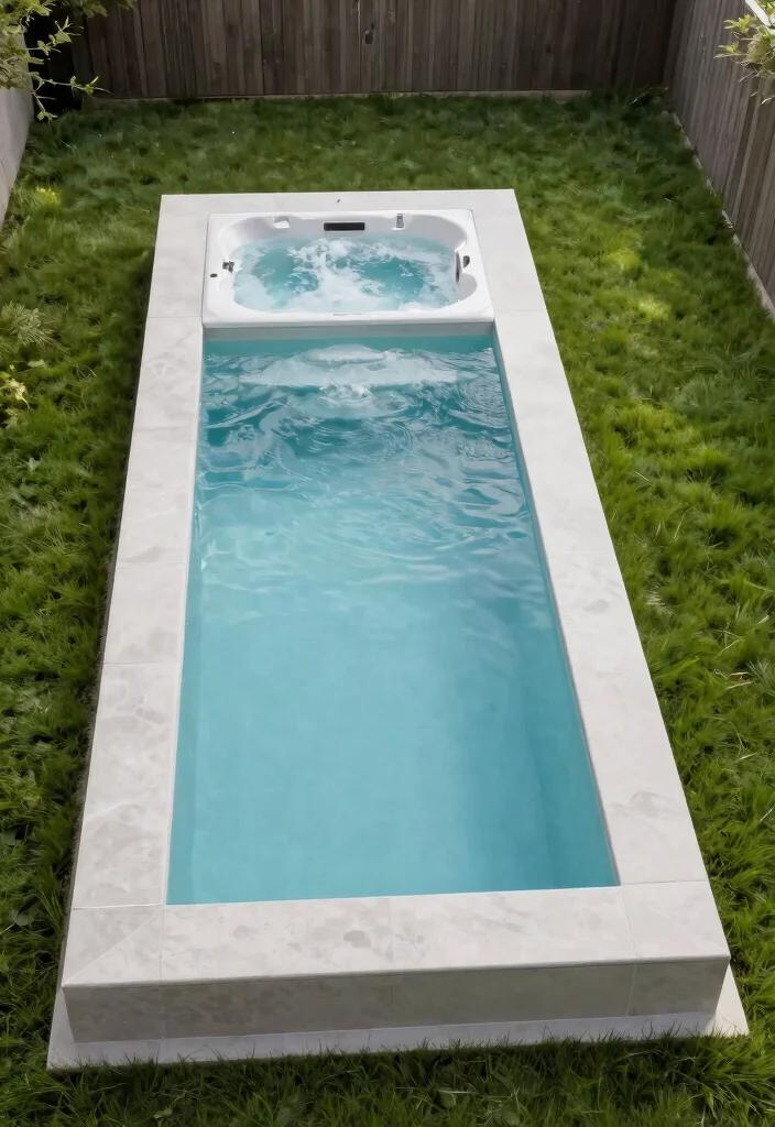 12 Incredible Pool Designs with Integrated Hot Tubs 4. Luxury Lap Pool with Attached Hot Tub 0