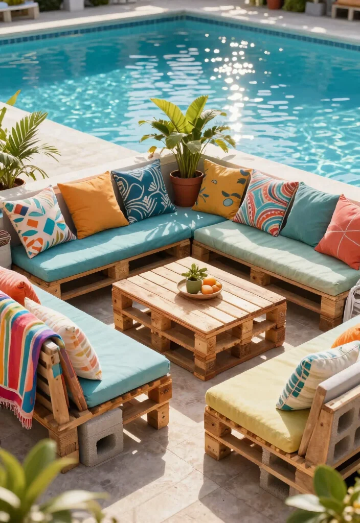 12 Life Changing Above Ground Pool Hacks Must Try 2. DIY Poolside Seating 0
