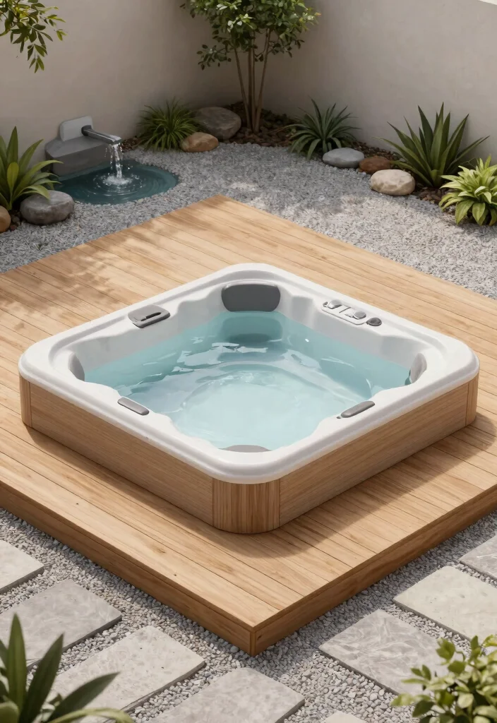 12 Refreshing Outdoor Hot Tub Ideas for Any Climate 50 12 Refreshing Outdoor Hot Tub Ideas for Any Climate 10. Minimalist Hot Tub Designs for Zen Spaces 0