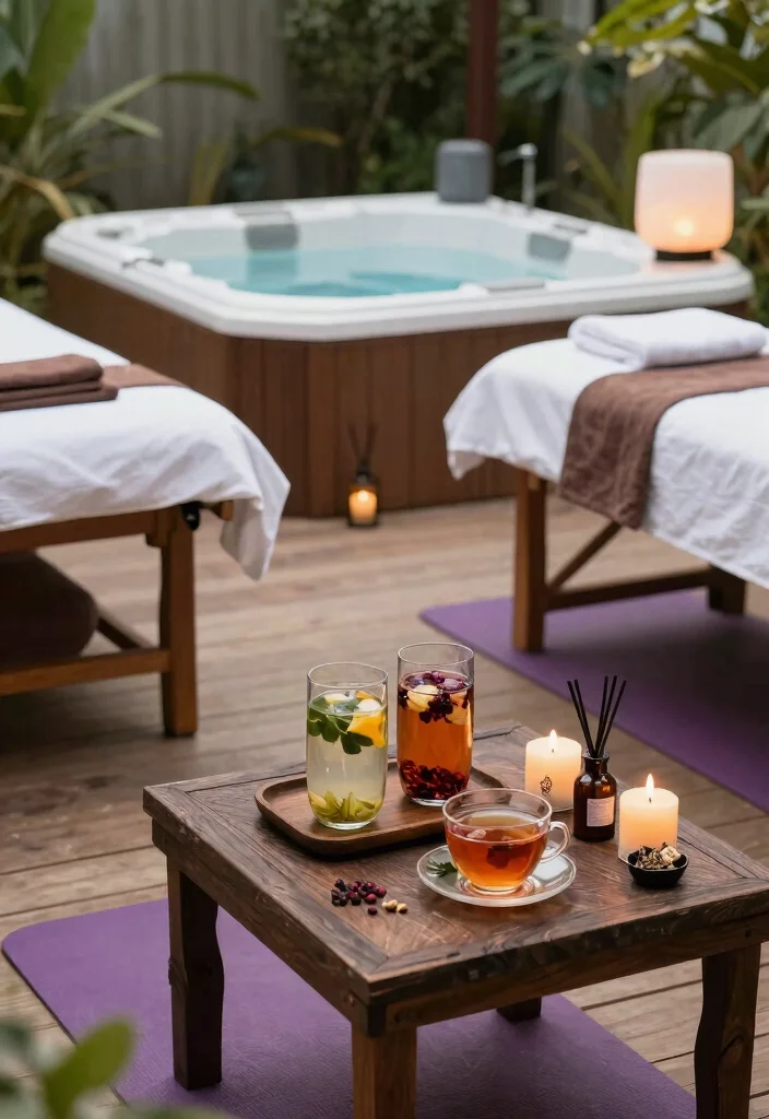 12 Refreshing Outdoor Hot Tub Ideas for Any Climate 52 12 Refreshing Outdoor Hot Tub Ideas for Any Climate 12. Outdoor Spa Day Setups 0