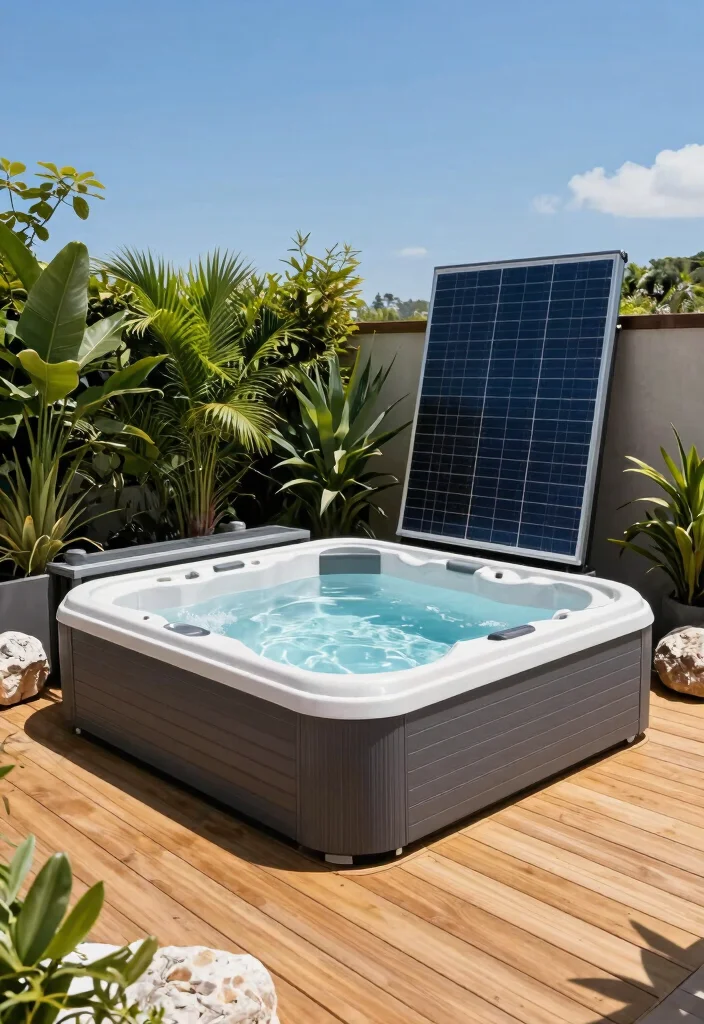 12 Refreshing Outdoor Hot Tub Ideas for Any Climate 13 12 Refreshing Outdoor Hot Tub Ideas for Any Climate 3. Solar Powered Hot Tub Innovations 0