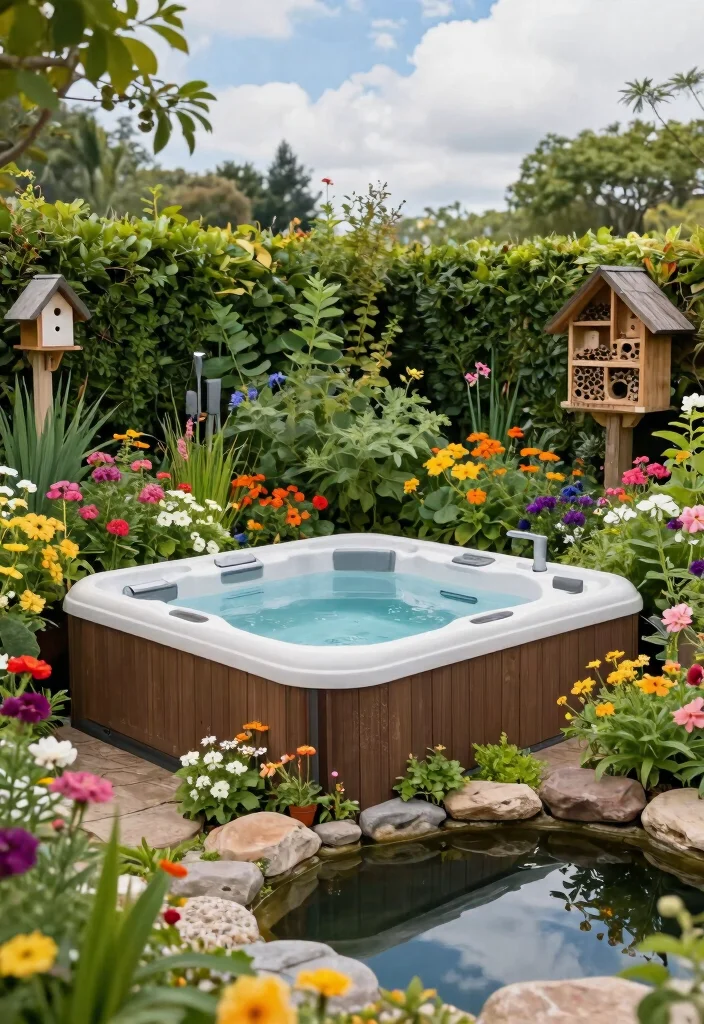 12 Refreshing Outdoor Hot Tub Ideas for Any Climate 16 12 Refreshing Outdoor Hot Tub Ideas for Any Climate 6. Biodiversity Friendly Hot Tub Design 0