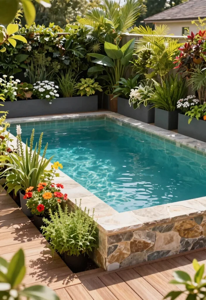 12 Trendsetting Elevated Ground Pool Designs You Havent Seen 1. The Green Oasis 0