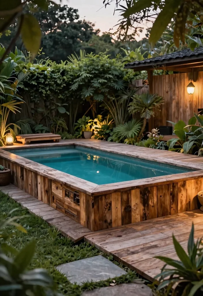 12 Trendsetting Elevated Ground Pool Designs You Havent Seen 2. Rustic Charm with Wood 0