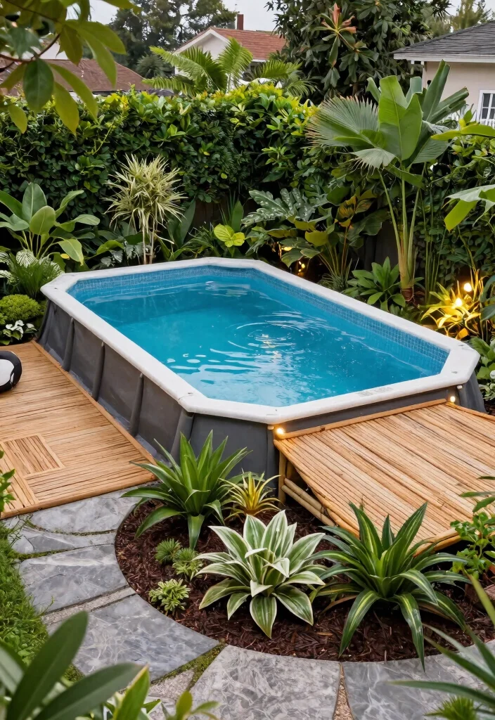 13 Incredible Backyard Pool Designs Above Ground Edition 5. Eco Friendly Pool Landscaping 0