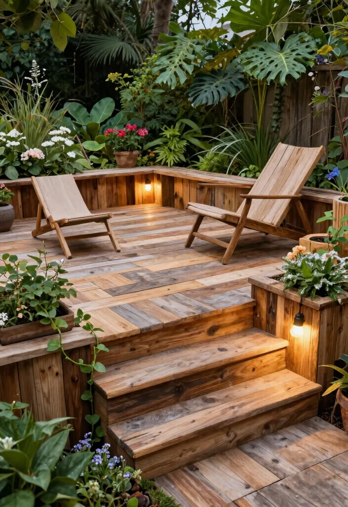 13 Professional Hot Tub Deck Ideas for a Sturdy Base 1. Rustic Reclaimed Wood Deck 0
