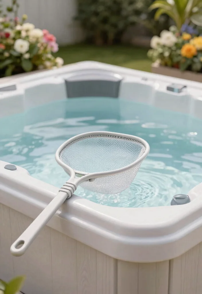 15 Cool Hot Tub Accessories Ideas for More Fun 13. Hot Tub Skimmer Net 0