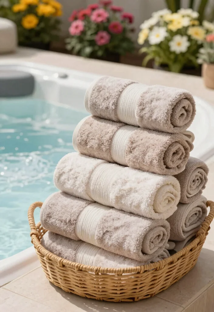 15 Cool Hot Tub Accessories Ideas for More Fun 4. Spa Quality Towels 0