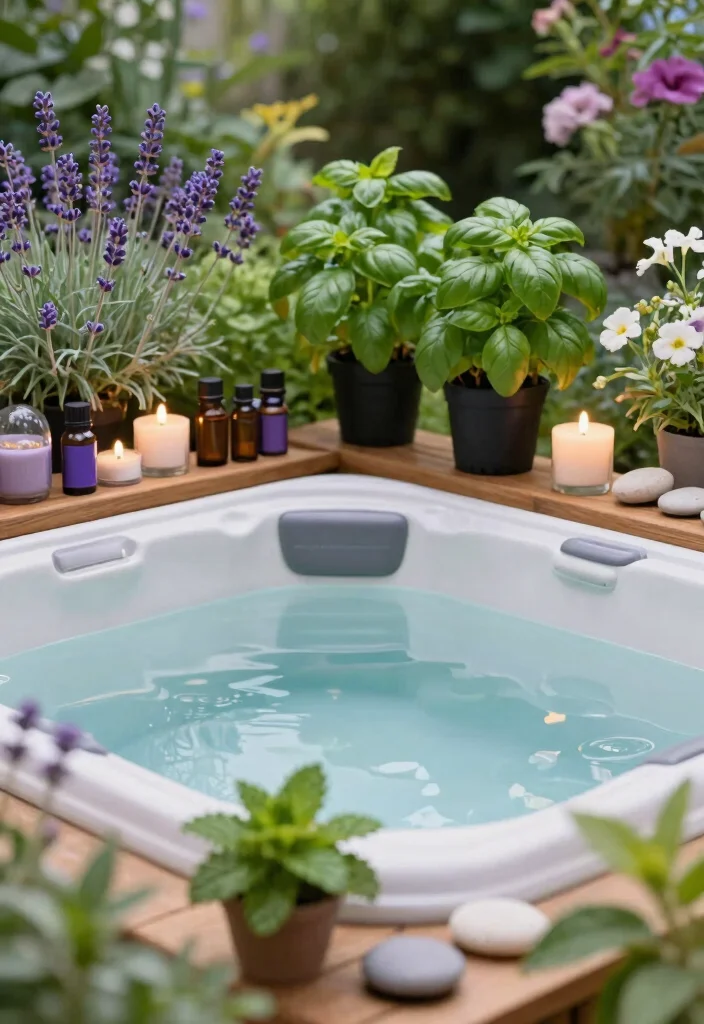 15 Creative Hot Tub Ideas to Upgrade Your Home Spa 4. Aromatherapy Elements 0