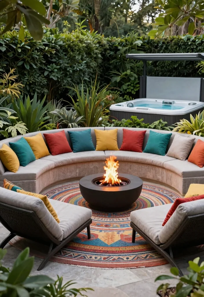 15 Creative Hot Tub Ideas to Upgrade Your Home Spa 5. Unique Seating Arrangements 0