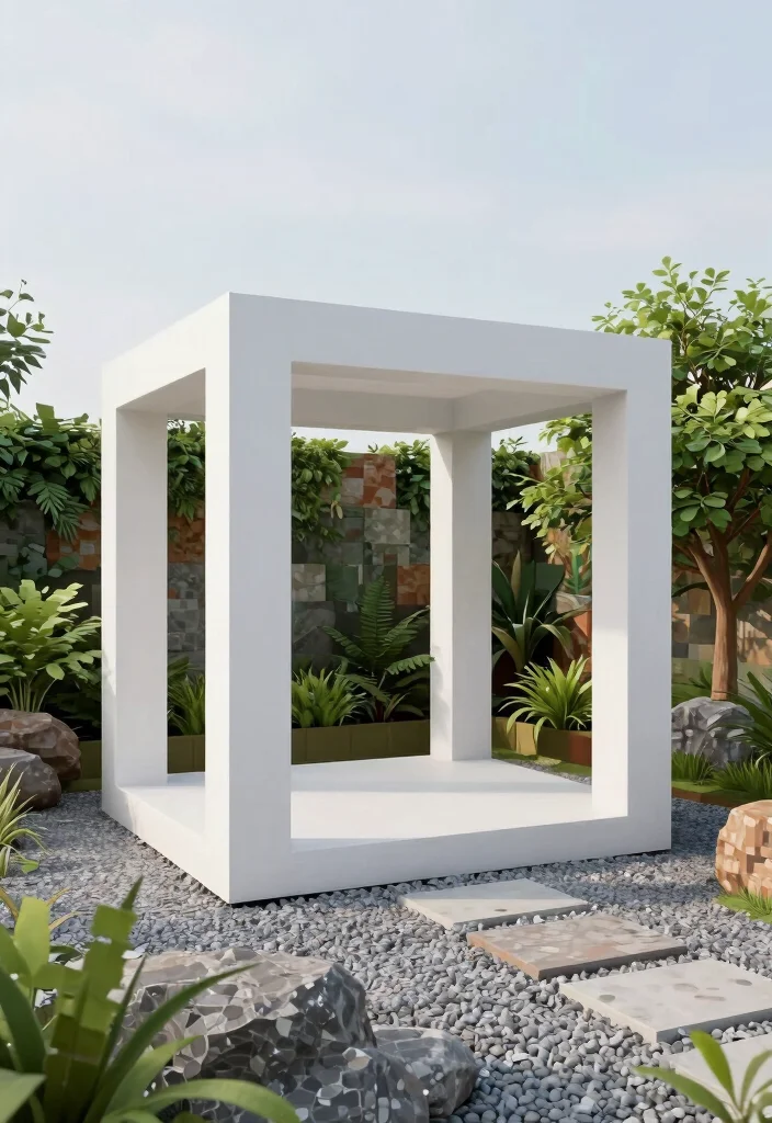 15 Creative Minecraft Gazebo Ideas for Your Virtual World 7. Minimalist Cube Gazebo 0