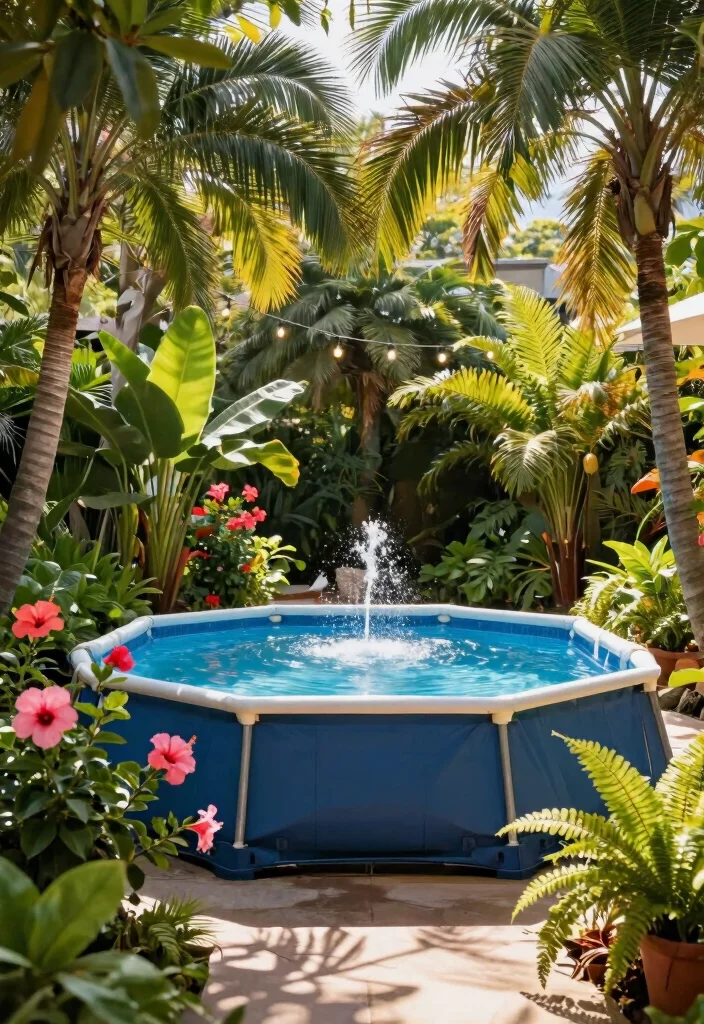 15 Fresh Above Ground Swimming Pool Ideas to Try This Year 1 15 Fresh Above Ground Swimming Pool Ideas to Try This Year 1. Lush Tropical Paradise 0