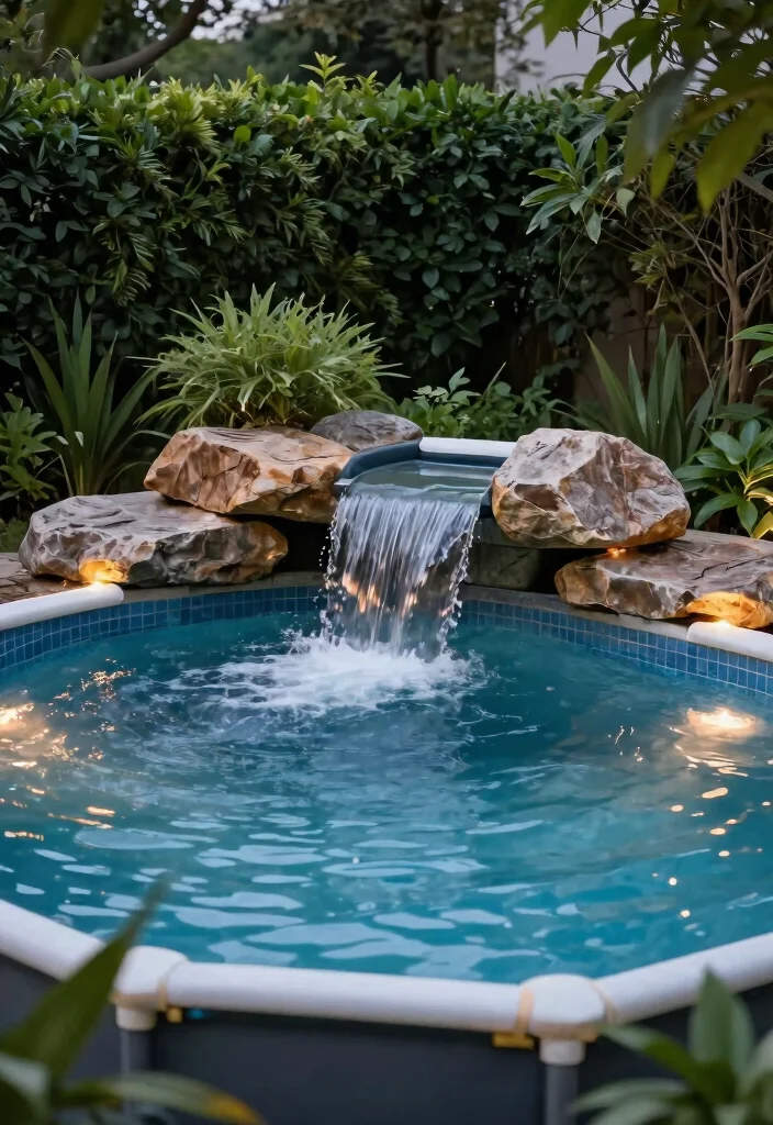 15 Fresh Above Ground Swimming Pool Ideas to Try This Year 61 15 Fresh Above Ground Swimming Pool Ideas to Try This Year 11. Waterfall Feature 0