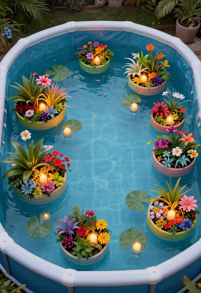 15 Fresh Above Ground Swimming Pool Ideas to Try This Year 28 15 Fresh Above Ground Swimming Pool Ideas to Try This Year 8. Floating Garden 0