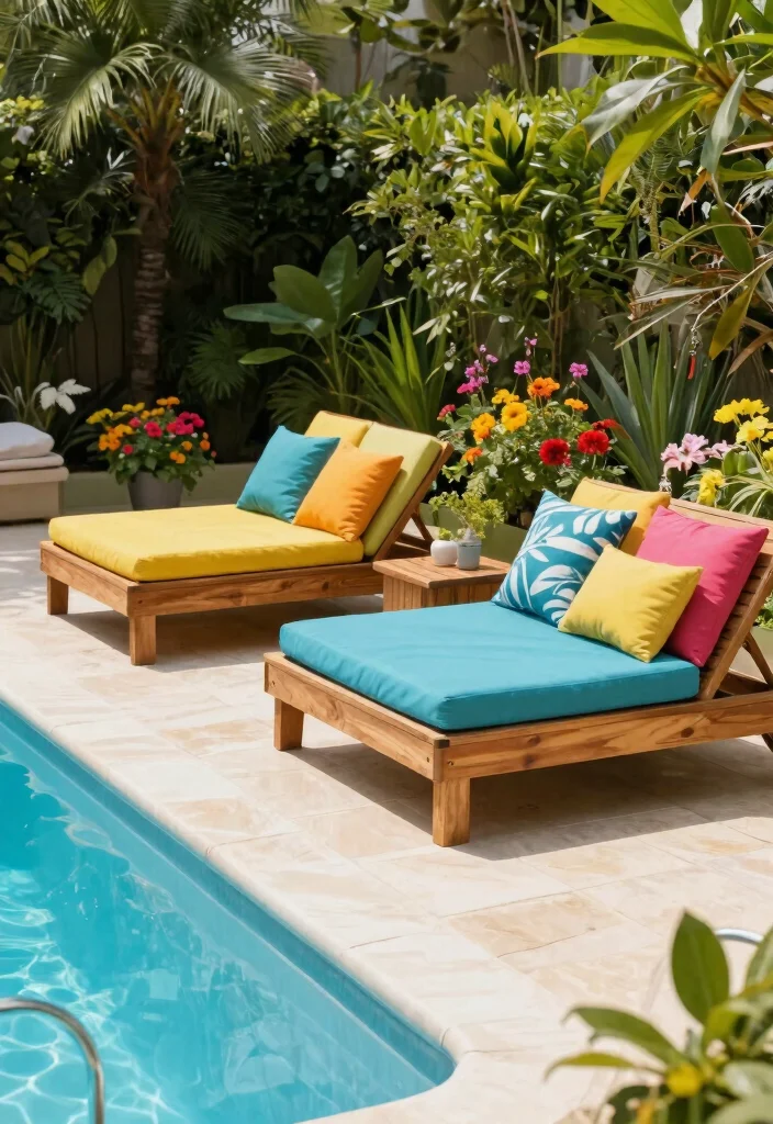 15 Genius DIY Above Ground Pool Ideas On a Budget 13. DIY Poolside Loungers 0