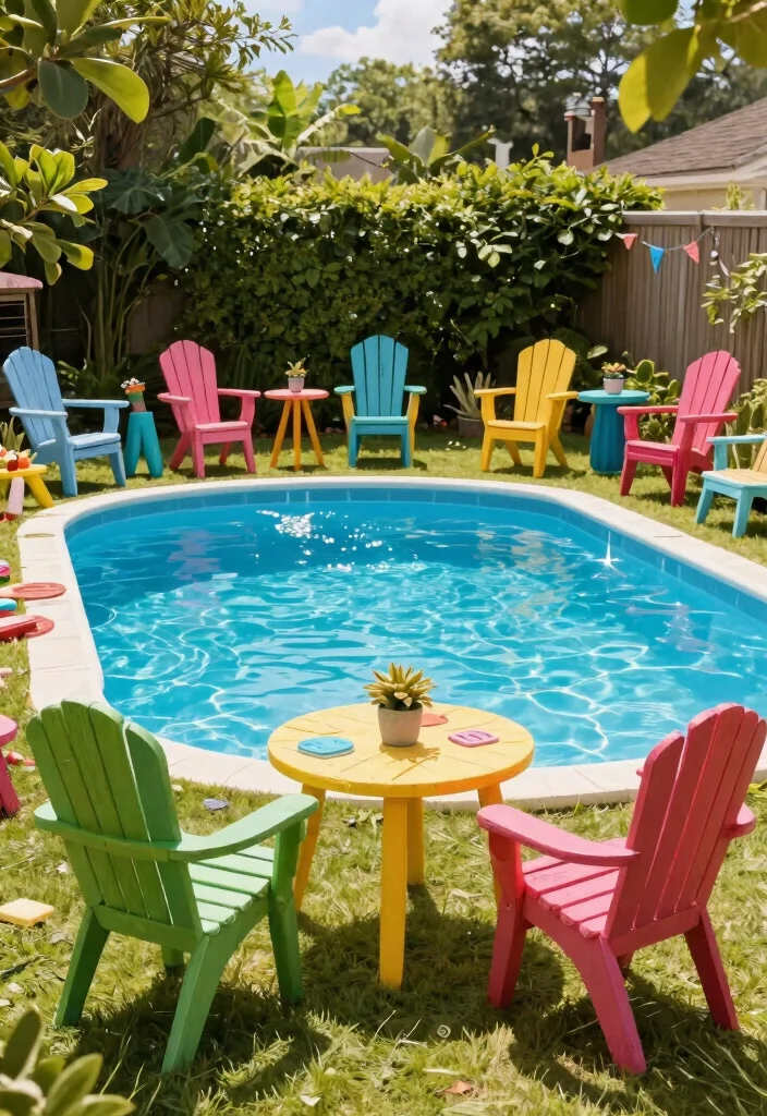 15 Genius DIY Above Ground Pool Ideas On a Budget 15. Upcycled Pool Furniture 0