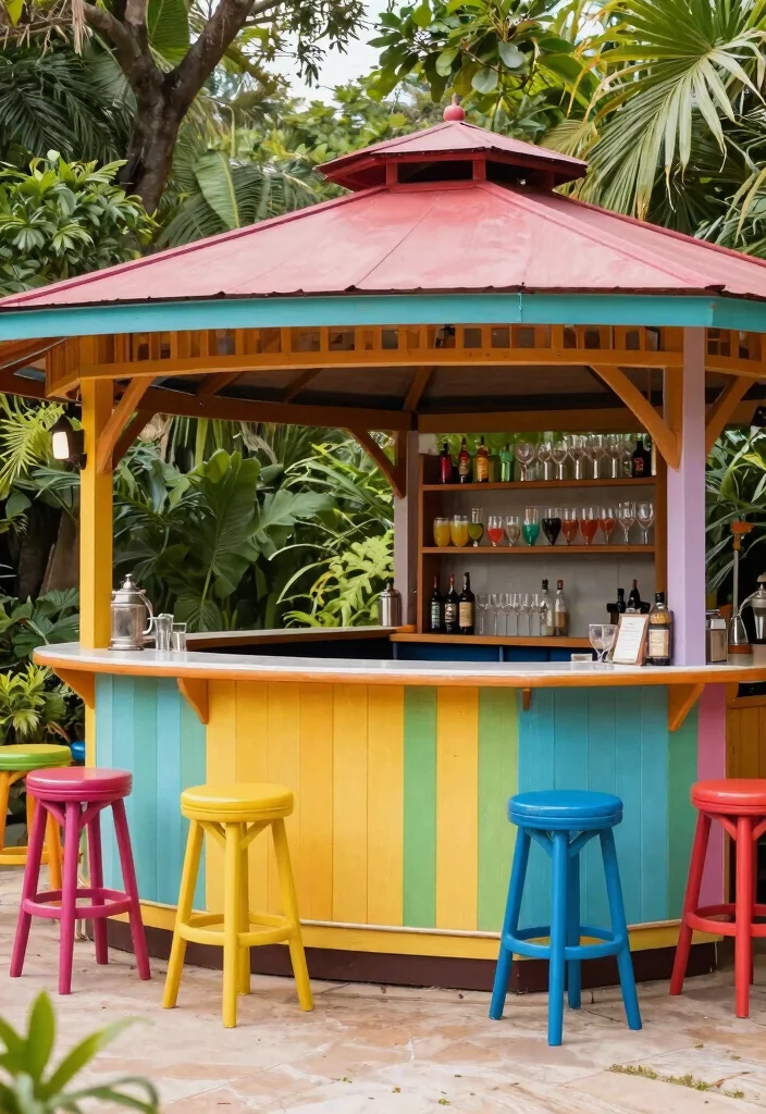 15 Inspiring Gazebo Ideas Backyard Lovers Will Obsess Over 12. Gazebo with Built In Bar 0