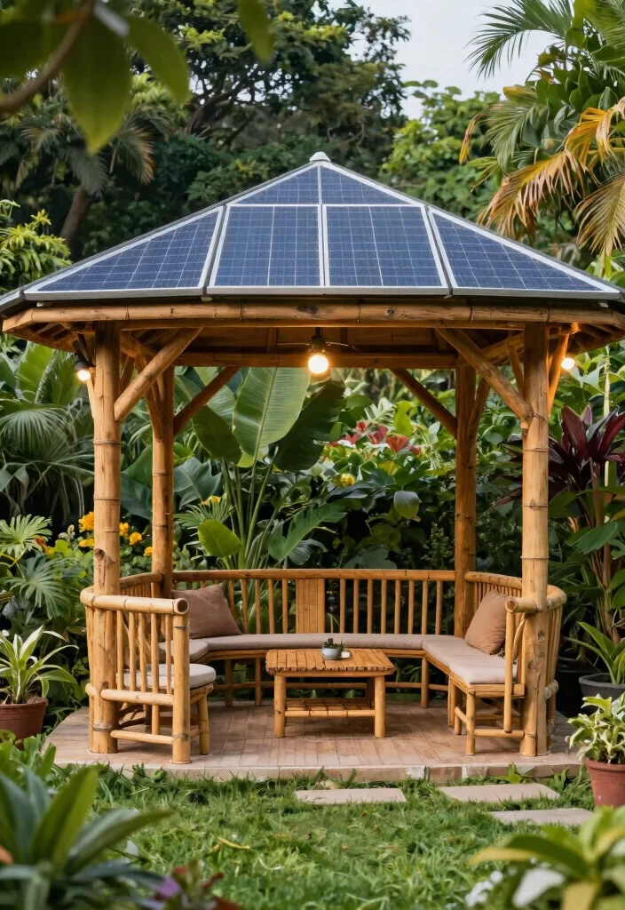 15 Inspiring Gazebo Ideas Backyard Lovers Will Obsess Over 13. Eco Friendly Gazebo with Solar Panels 0