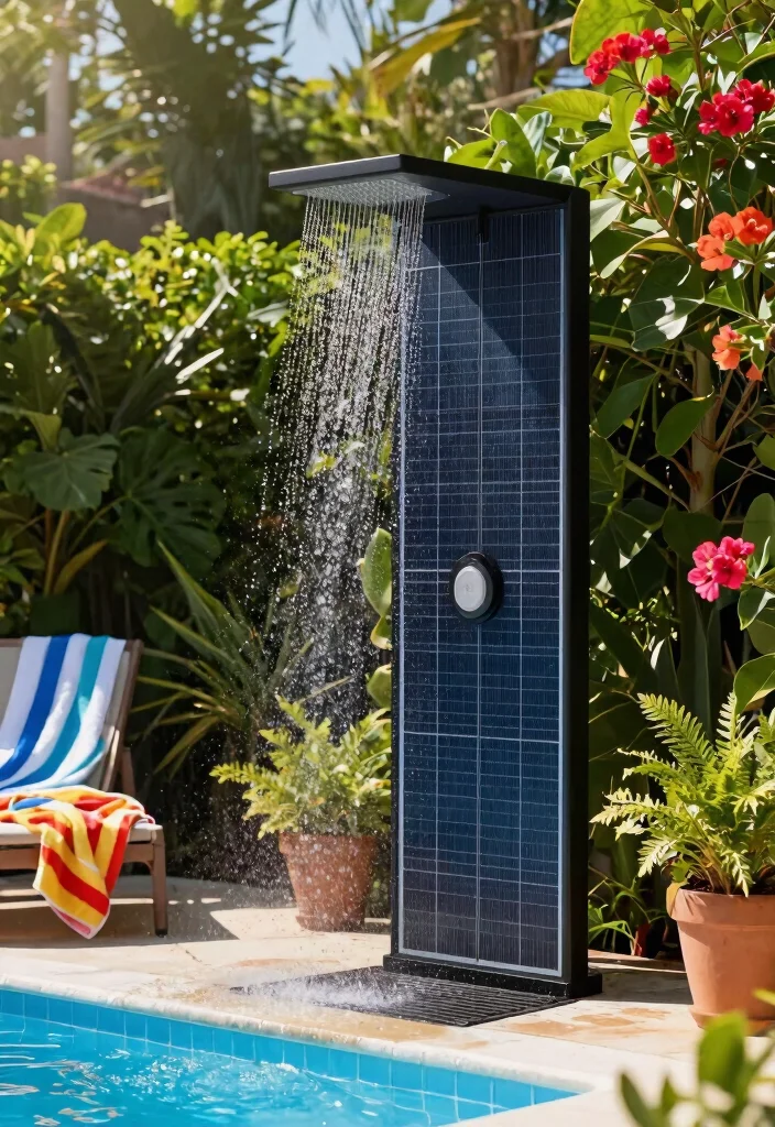 15 Must Have Above Ground Pool Accessories Game Changers 3. Poolside Solar Showers 0