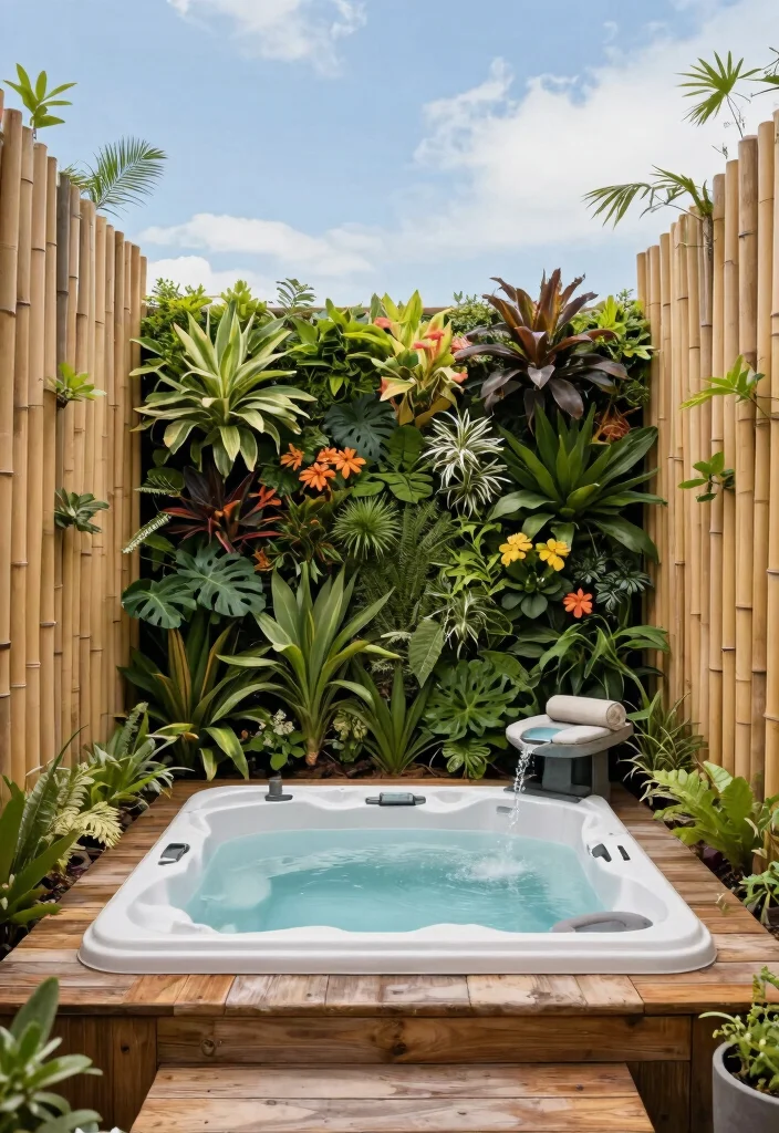 15 Relaxing Hot Tub Ideas Backyard Owners Adore 1. Enclosed Greenery Retreat 0