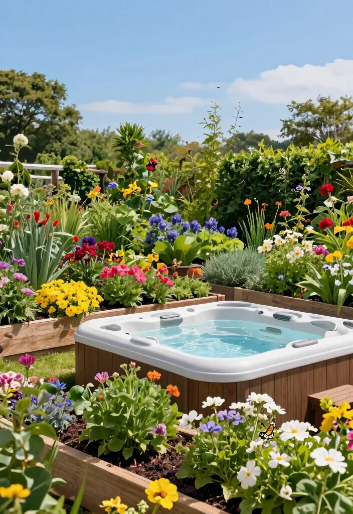 15 Relaxing Hot Tub Ideas Backyard Owners Adore 15. Seasonal Planting 0