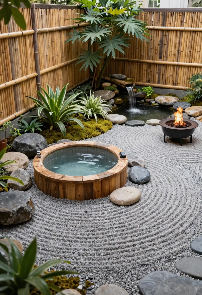 15 Relaxing Hot Tub Ideas Backyard Owners Adore 4. Zen Garden Vibes 0
