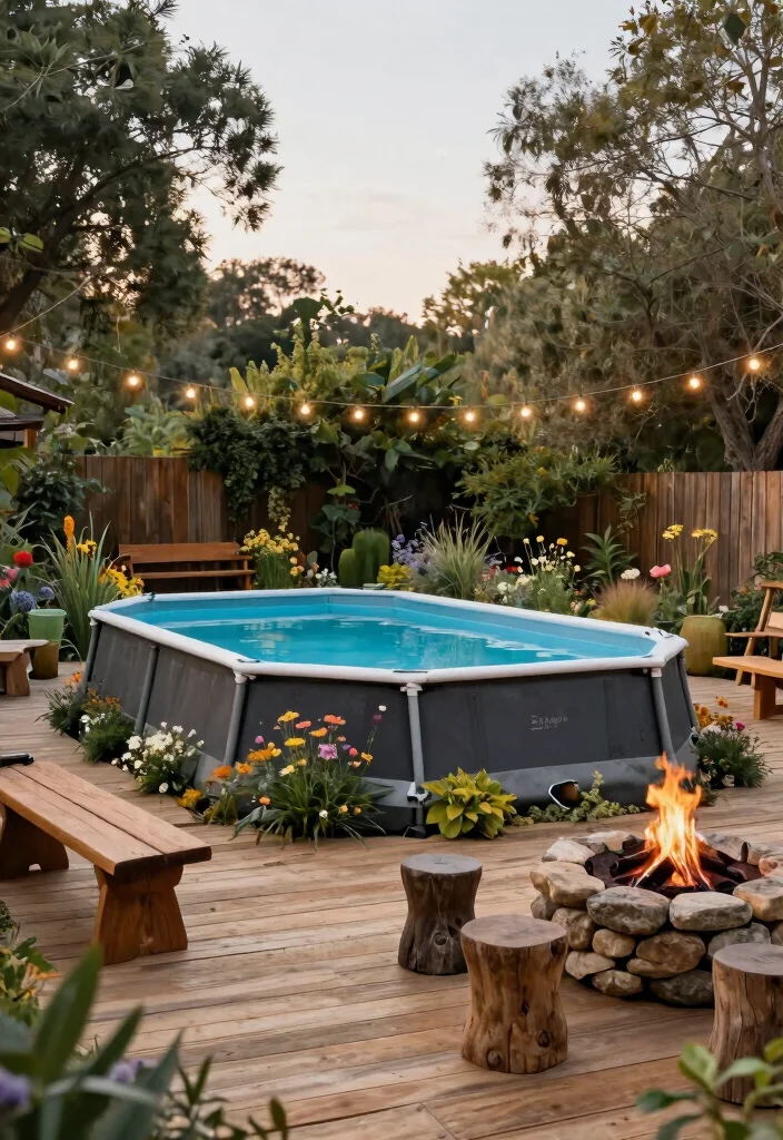 17 Dreamy Above Ground Pool Ideas for a Backyard Oasis 2. Rustic Charm 0