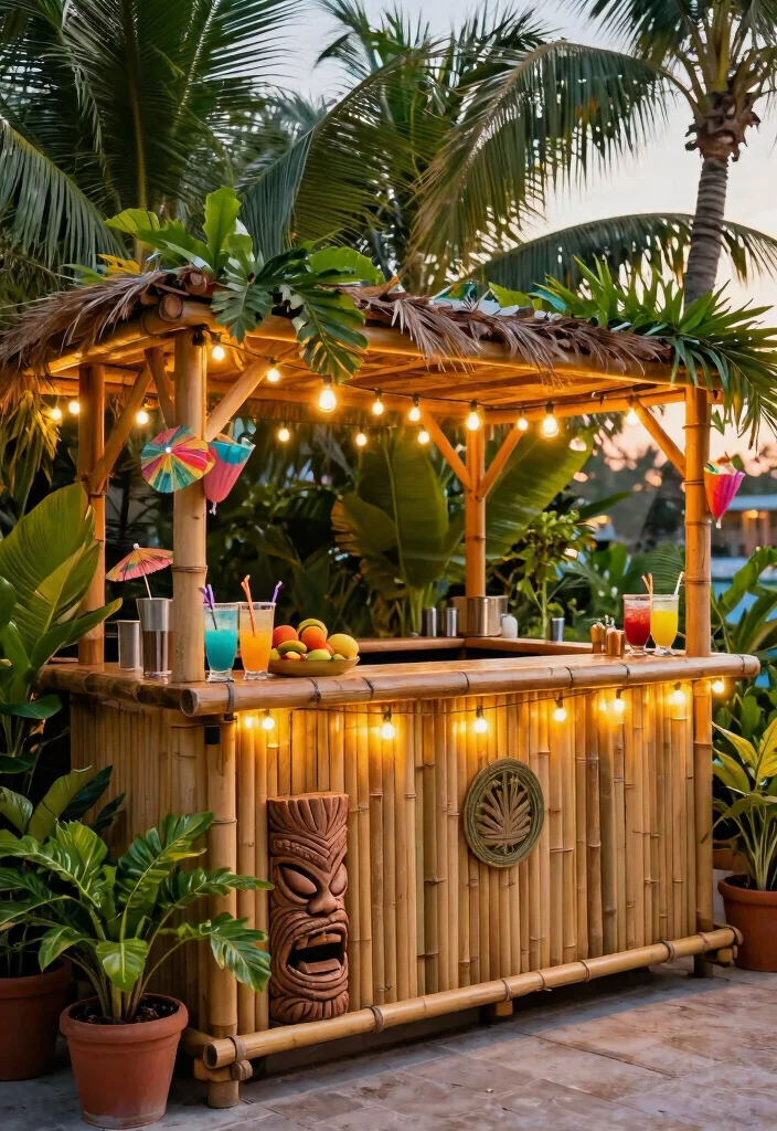 5 Exotic Above Ground Pool Tiki Bar Ideas Tropical Vibes 1. Bamboo Bliss The Classic Tiki Bar 0