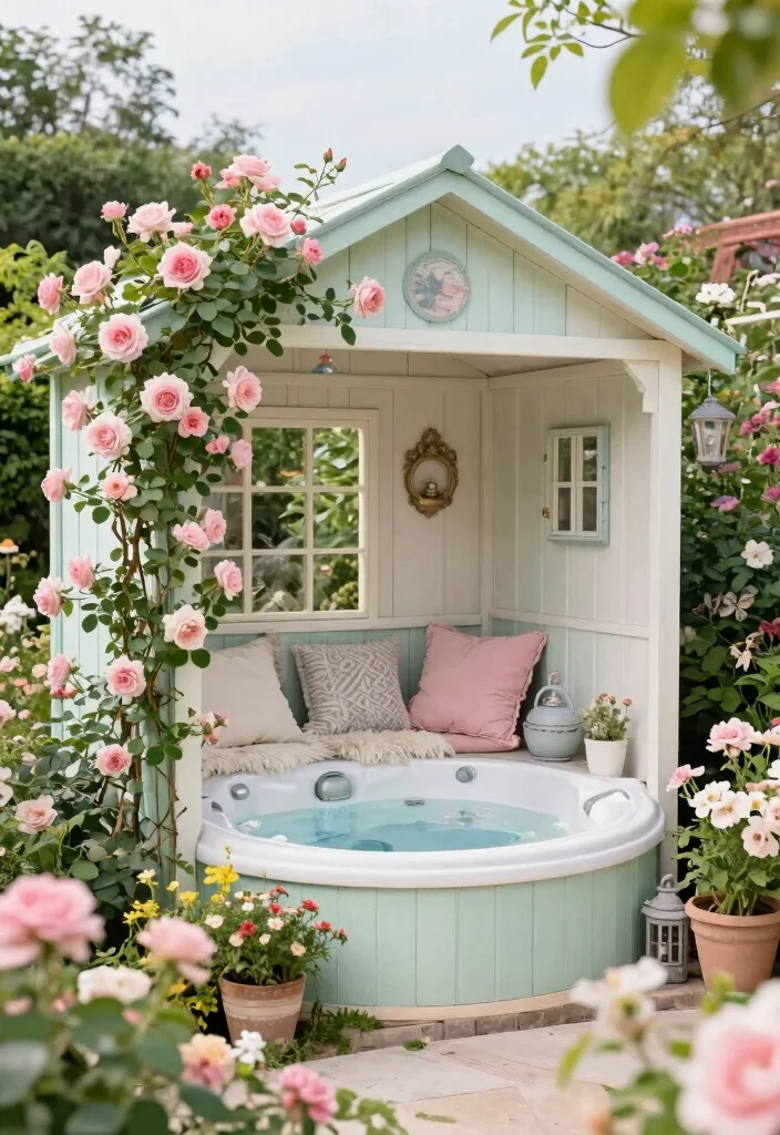 5 Secret Shed Hot Tub Ideas for a Private Getaway 5. Cozy Cottage Garden Shed 0
