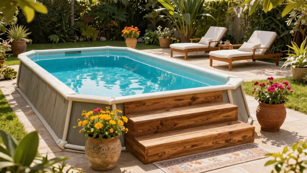 5 Stylish Above Ground Pool Steps Ideas for Easy Access