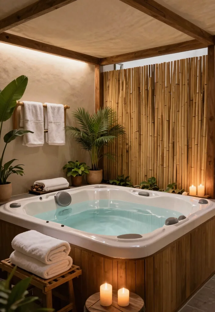 5 Surprising Hot Tub in Garage Ideas for Winter Use 2. Spa Like Retreat 0