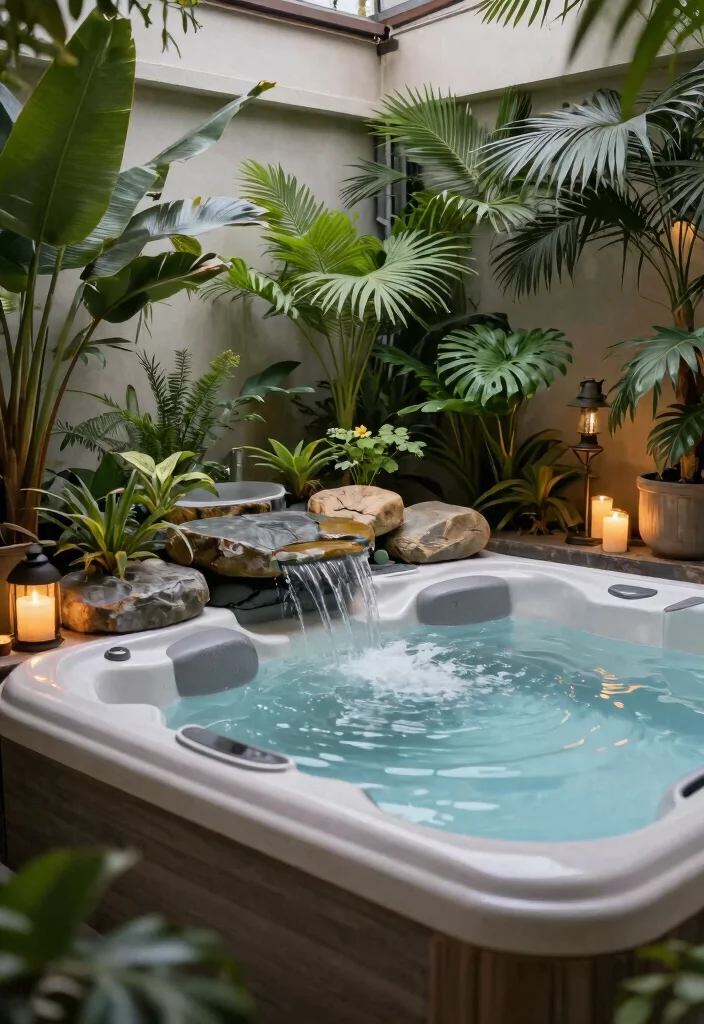 5 Surprising Hot Tub in Garage Ideas for Winter Use 3. Indoor Water Feature 0