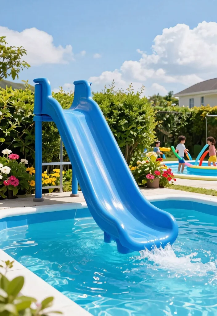 5 Thrilling Above Ground Pool Slide Ideas for Instant Fun 1. The Classic Straight Slide 0