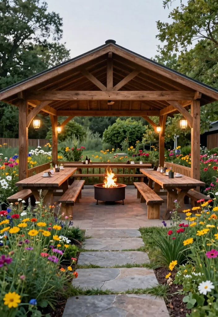 5 Unique Corn Crib Gazebo Ideas for a Farmhouse Look 2. Pavilion Style Corn Crib Gazebo 0