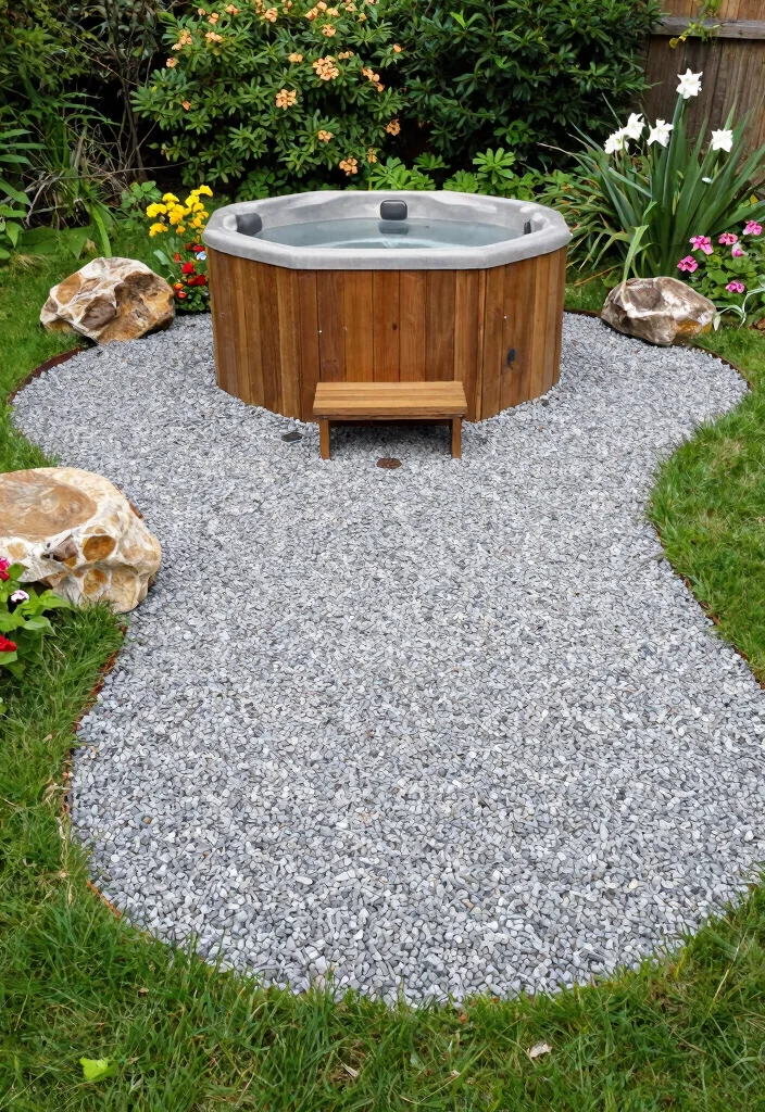 6 Best Hot Tub Base Ideas to Support the Weight 1. Gravel Base for a Rustic Touch 0