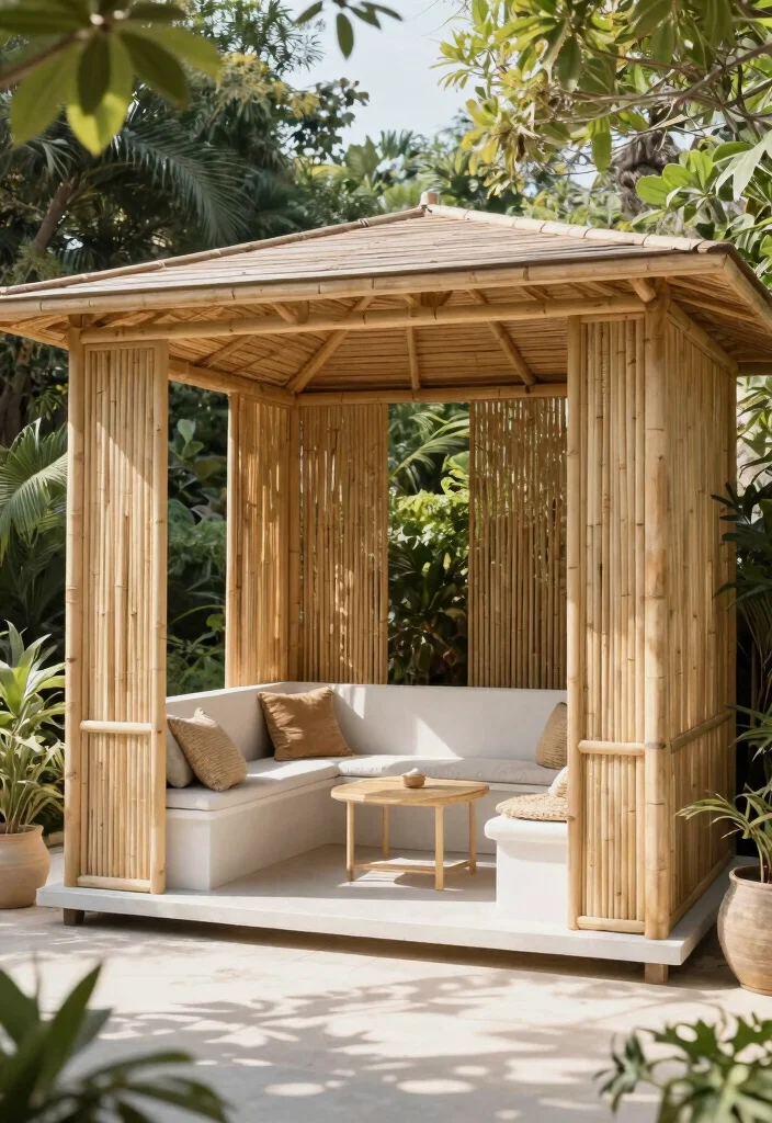 6 Chic Pool Gazebo Ideas Cabanas for Ultimate Privacy 1. The Minimalist Retreat 0