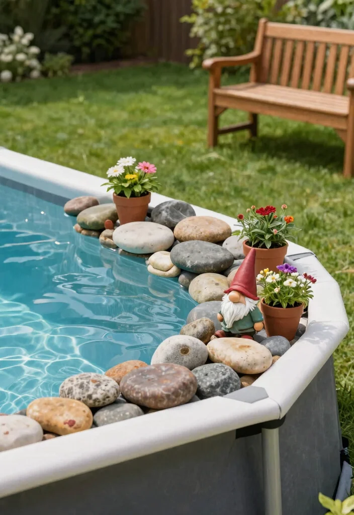 6 Clever Ways to Hide Your Above Ground Pool Pump DIY 5. Decorative Stone Cover 0