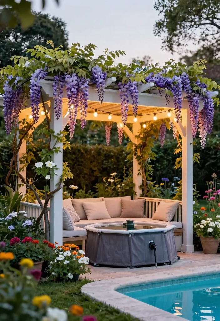 6 Clever Ways to Hide Your Above Ground Pool Pump DIY 6. Custom Built Pergola 0