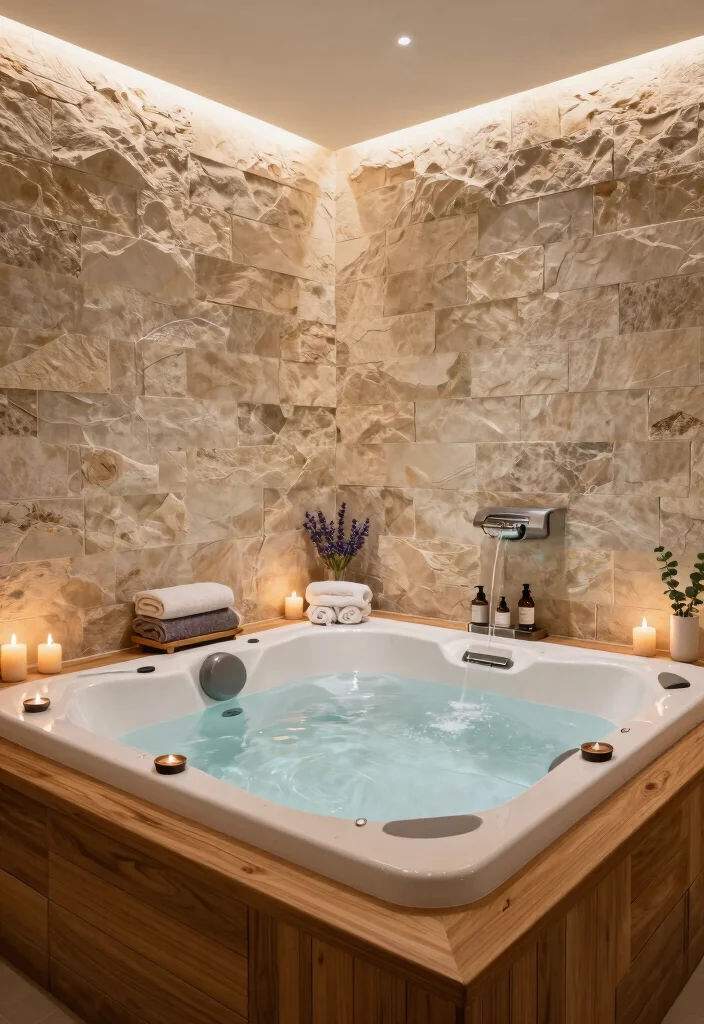 6 Cozy Hot Tub Room Ideas for an Indoor Escape 4. Spa Vibes Create a Resort Like Experience 0