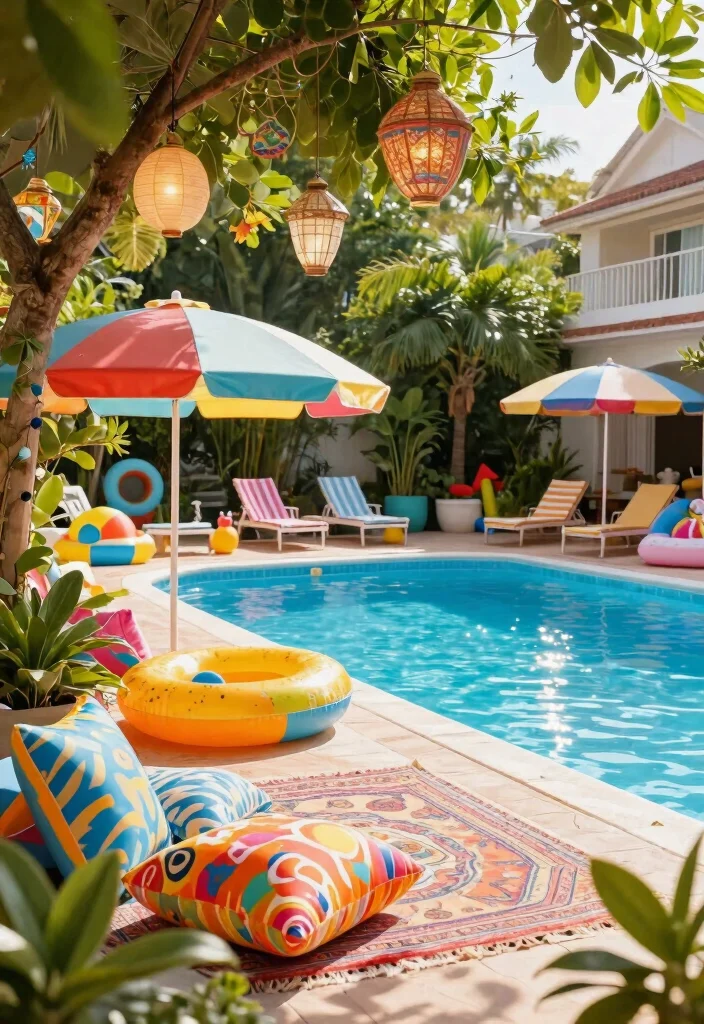 6 Creative Above Ground Pool Siding Ideas to Hide Metal 6. Fun Poolside Dcor 0