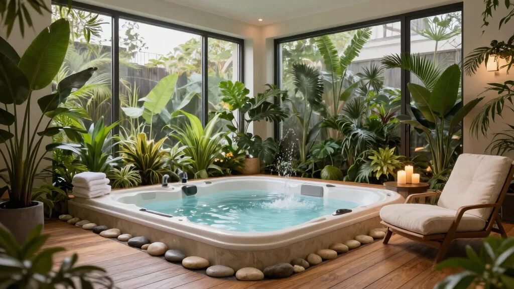 6 Luxurious Indoor Hot Tub Room Ideas for Home Bliss