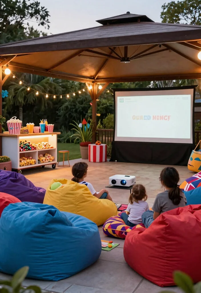6 Smart Gazebo TV Ideas for the Ultimate Outdoor Theater 24 6 Smart Gazebo TV Ideas for the Ultimate Outdoor Theater 4. The Family Fun Zone 0