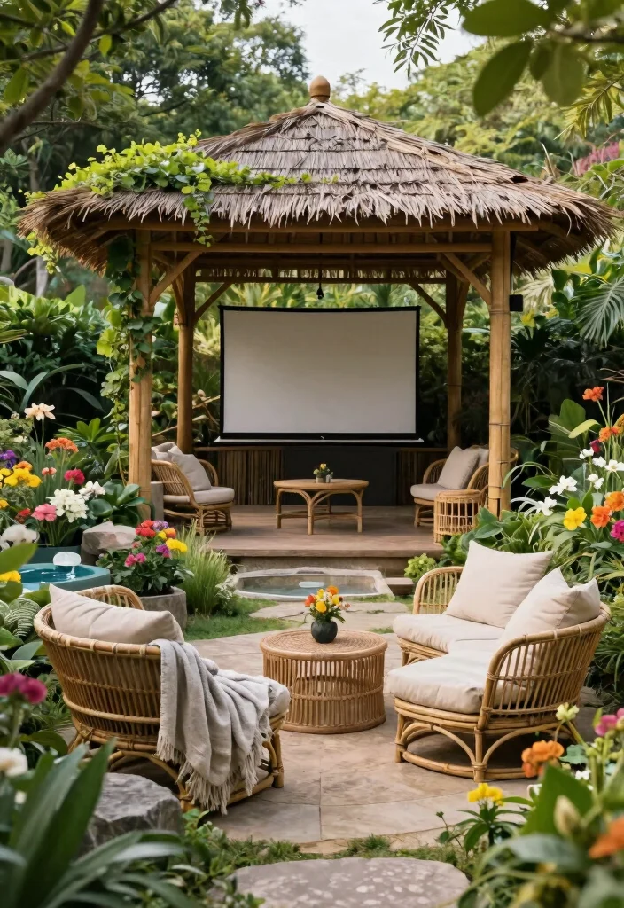 6 Smart Gazebo TV Ideas for the Ultimate Outdoor Theater 35 6 Smart Gazebo TV Ideas for the Ultimate Outdoor Theater 5. The Garden Oasis 0