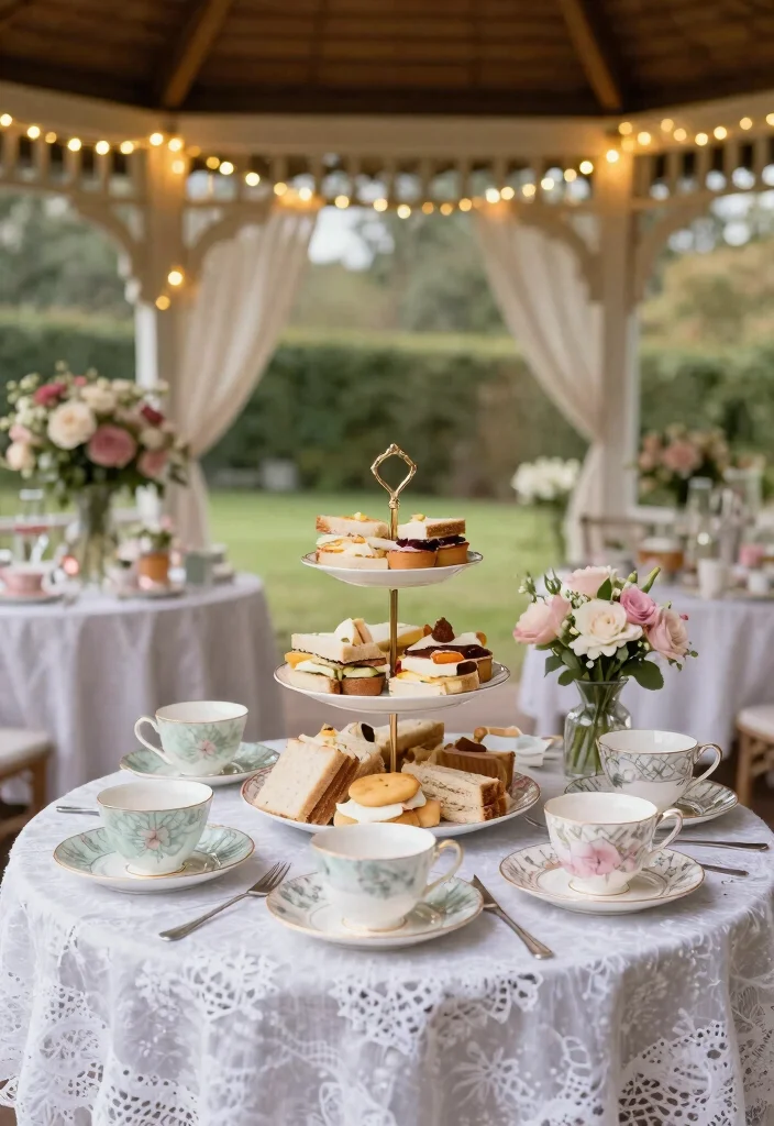 6 Social Gazebo Bar Ideas for the Best Home Parties 6. Vintage Tea Party Bar 0