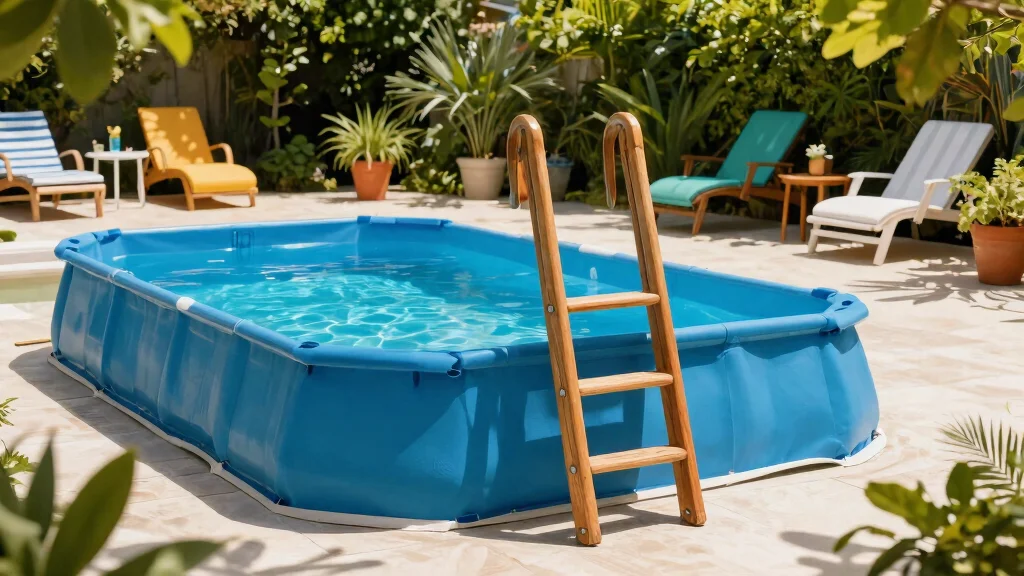 6 Sturdy Above Ground Pool Ladder Ideas for Safe Entry