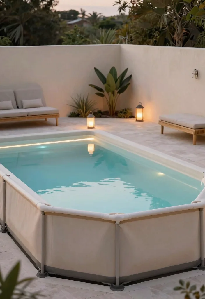 6 Ultimate Above Ground Pool and Fire Pit Ideas for Nights 5. Soft Glow and Serenity 0