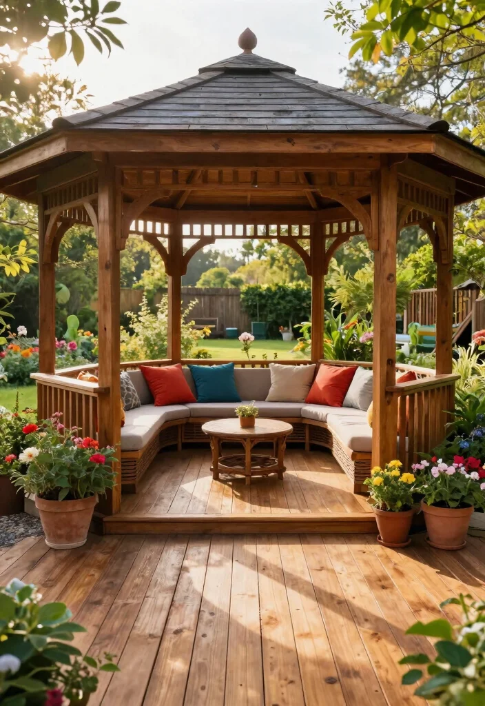 7 Best Gazebo Flooring Ideas Stone Wood Composite 2. Classic Wood for Warmth and Character 0