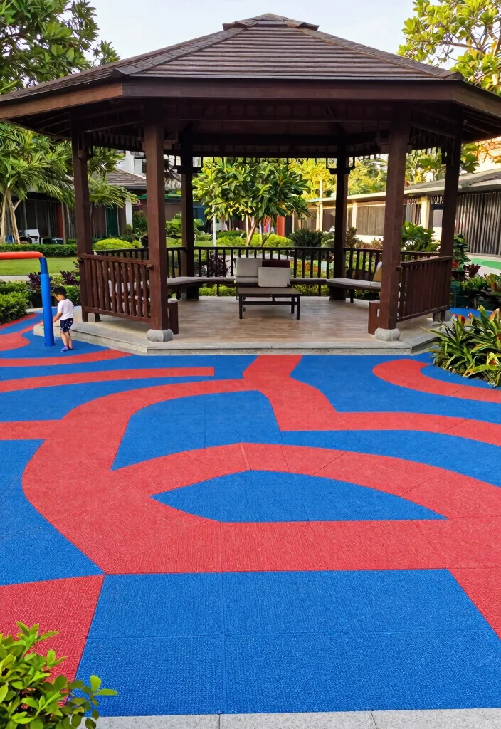 7 Best Gazebo Flooring Ideas Stone Wood Composite 6. Rubber Pavers for Comfort and Safety 0