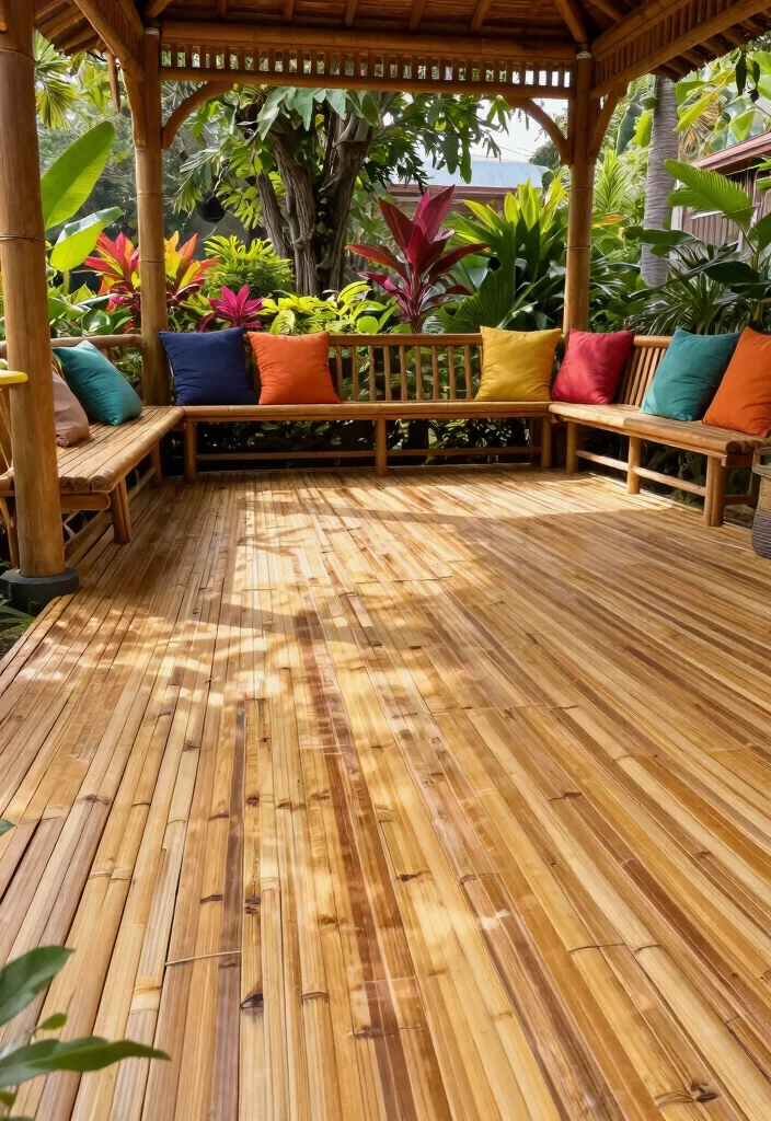 7 Best Gazebo Flooring Ideas Stone Wood Composite 7. Bamboo for a Unique Eco Conscious Choice 0