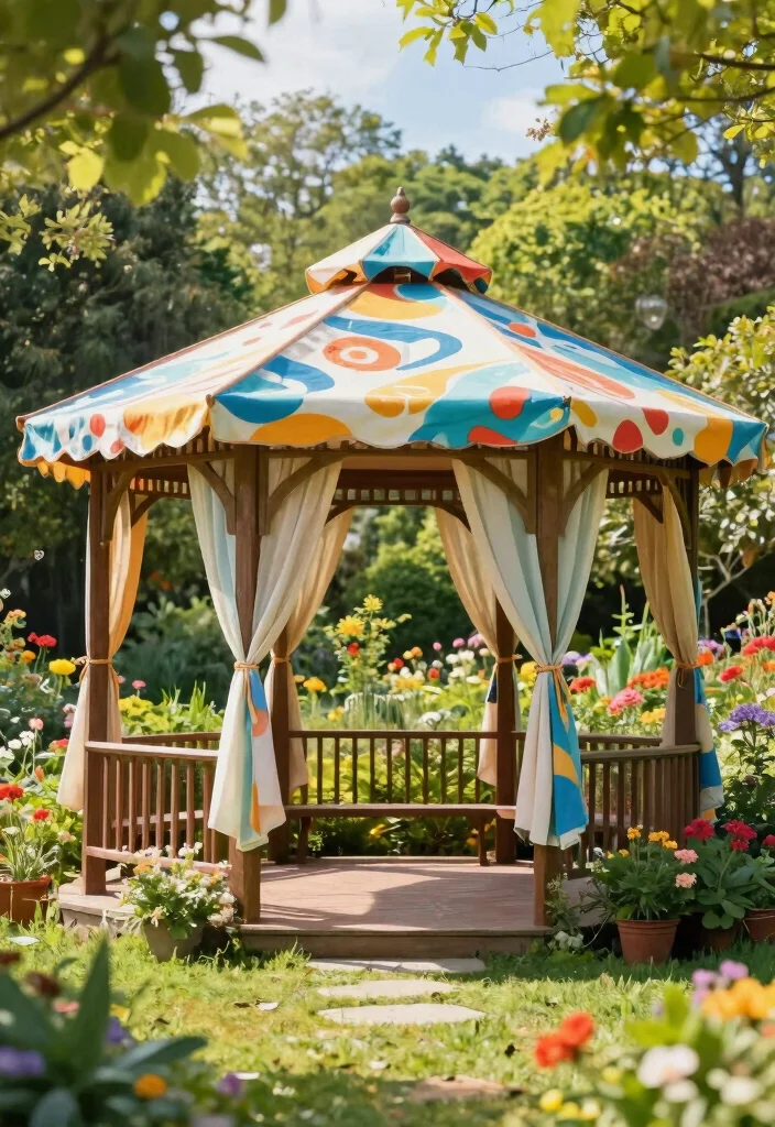 7 Durable Gazebo Roof Ideas to Weather Any Storm 7. Canvas Roof Gazebo 0